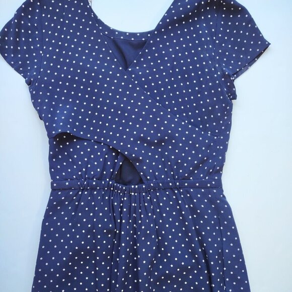 Madewell Silk Mini Dress CrissCross Cut Out Back Cap Sleeve  Fun & Flirty Size 2 - Picture 4 of 7